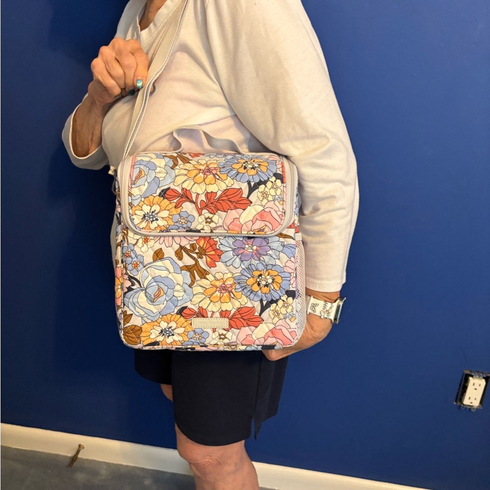 Vera Bradley Floral Bag - Blue, Pink, Yellow